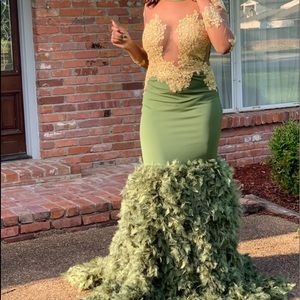 Olive Green Prom Dress